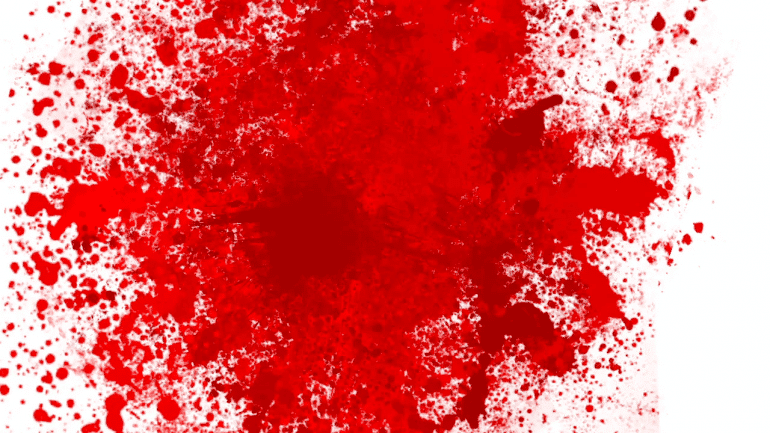 red blood splash on white background rl7pad4m F0000